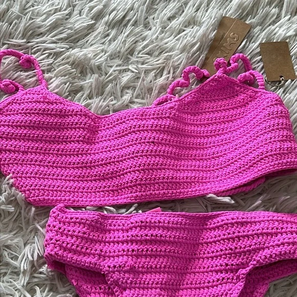 Skims Women's Pink Bikinis-and-tankini-sets - Picture 2 of 6